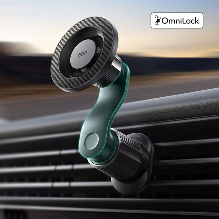 Actual product image ESR OmniLock Magnetic Car Mount (Air Vent), Black Carbon Fiber