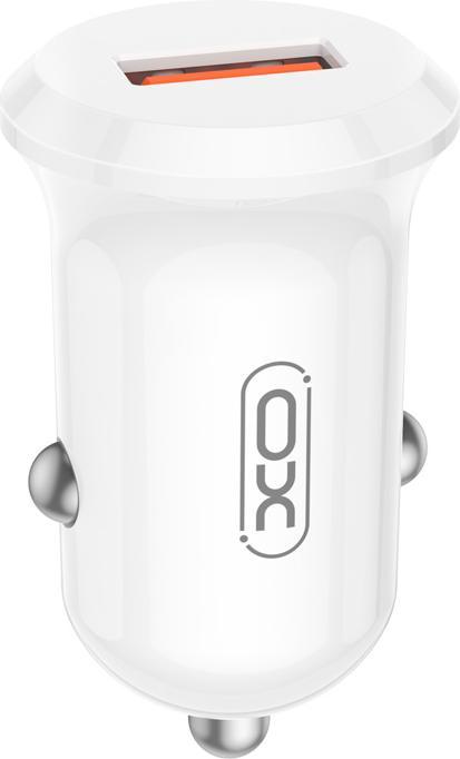 xO car charger CC68 18W QC 1x USB white