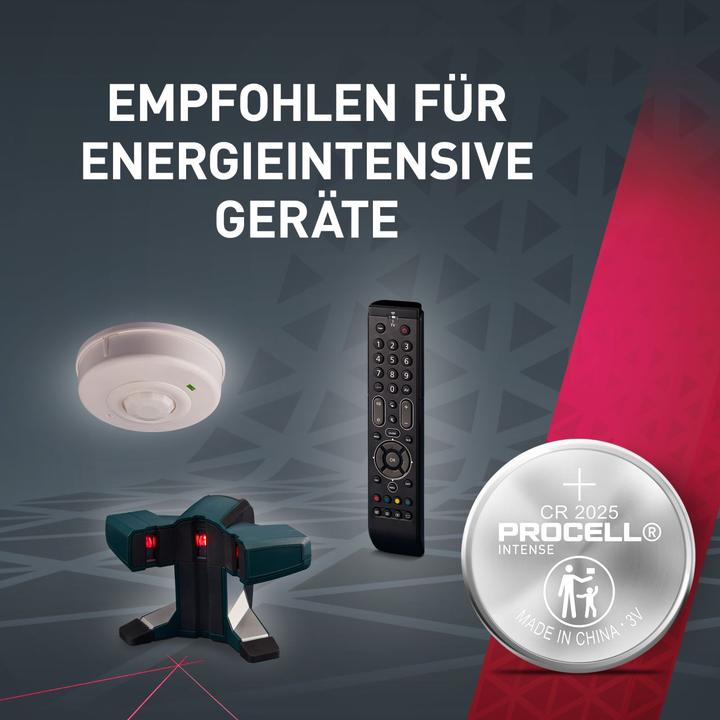 Produktbild Duracell Batterie Procell - CR2025 Intense Lithium 5er Blis (5 Stk., CR2025, 165 mAh)