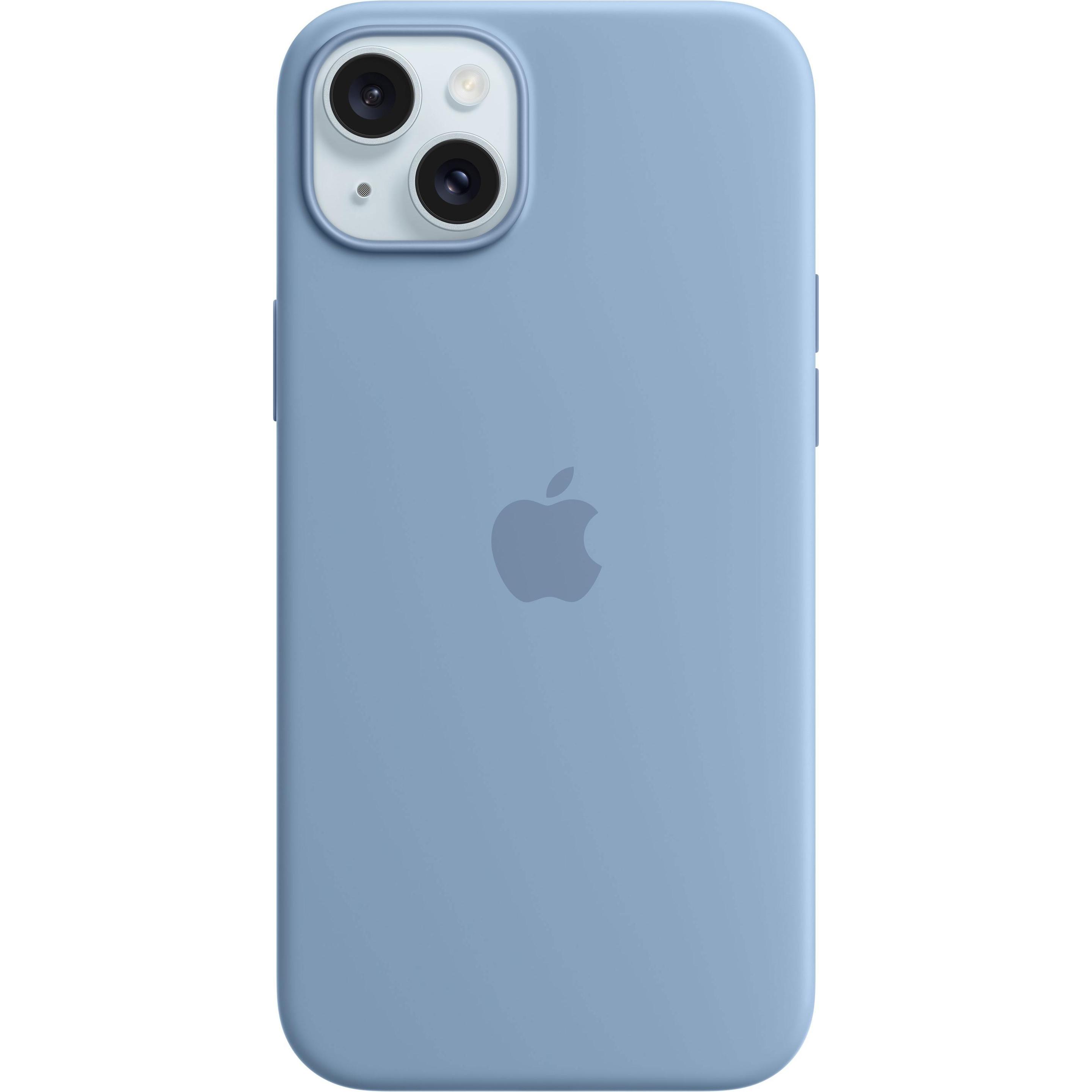 Apple Silikon Case mit MagSafe (Apple iPhone 15 Plus), Smartphone Hülle, Blau
