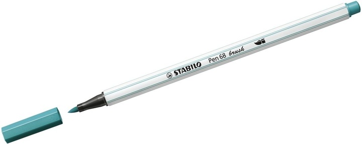 Actual product image STABILO Pen 68 brush Premium felt-tip pen (Turquoise blue, 1 x)