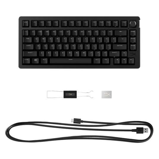 HP HyperX Alloy Rise 75 (US, Kabelgebunden), Tastatur, Schwarz