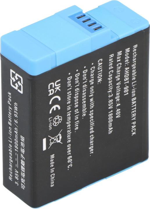 Produktbild AccuCell Akku passend für GoPro Hero 9 Hero 10 Li-ion 3,85V 1800mAh 6,9Wh (Kamera Akku)