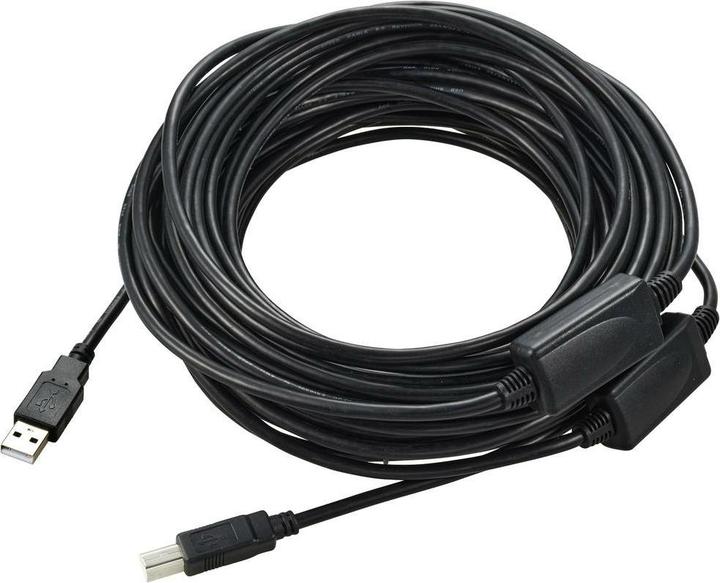 Produktbild Renkforce USB-Kabel USB 2.0 USB-A Stecker, USB-B Stecker 20.00 m Schwarz Geflech (20 m, USB 2.0, 2.50 W)