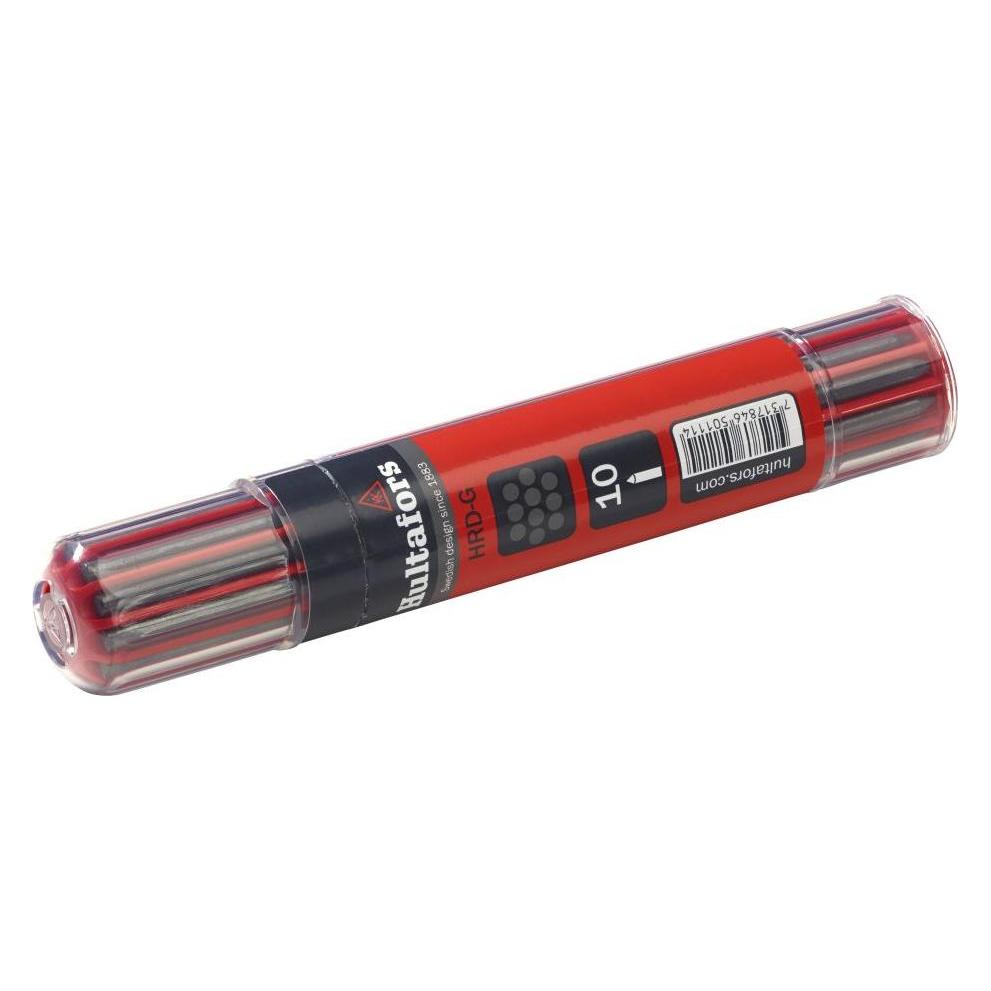 Hultafors, Potloodstiften, Dybhulsmarkør Droog Navullen - Pakke Med 10 Grafit Pifter, 650110 (10 Pcs.)