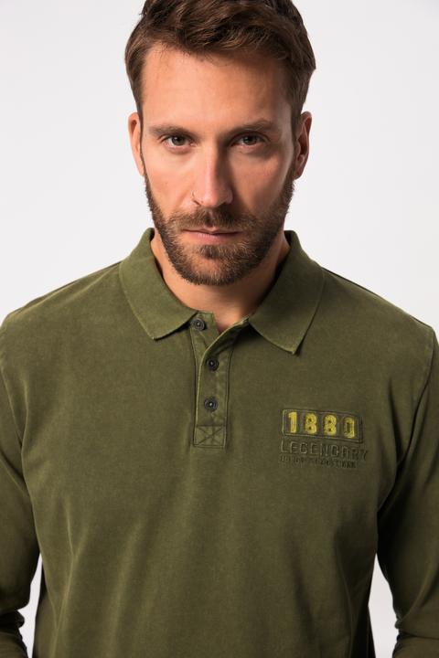 Produktbild JP1880 Poloshirt, Langarm, Pikee, Badges, Tall (L)