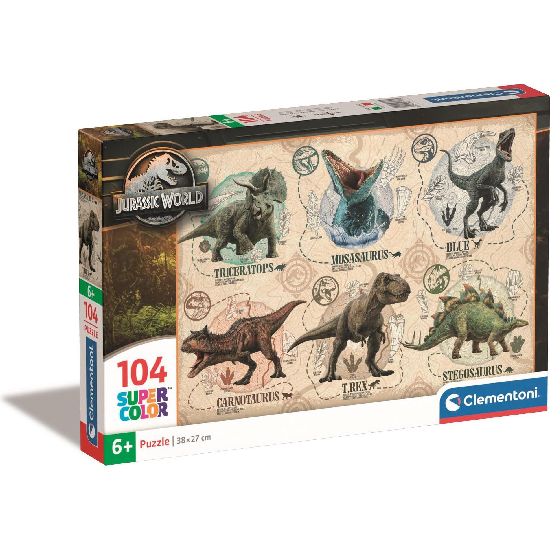 Clementoni Multicolore 104 Puzzle Di Jurassic World (104 Pezzi)