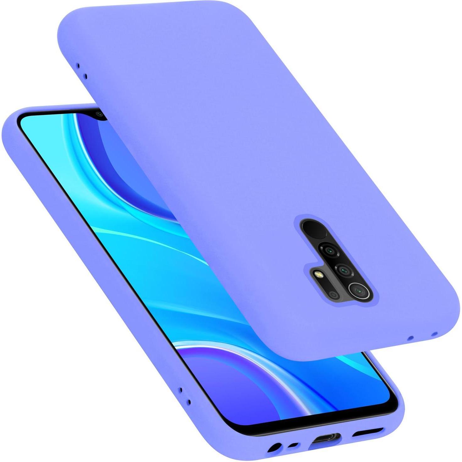 Cadorabo TPU Liquid Silicone Case Cover (Xiaomi Redmi 9), Smartphone Hülle, Violett