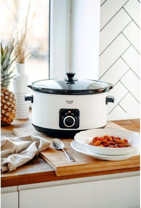 Actual product image Adler AD 6413r Slow cooker, 5.8L, White