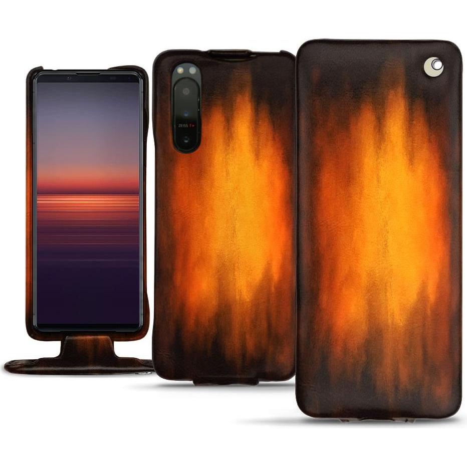 Thumbnail - Noreve Lederschutzhülle vertikal (Sony Xperia 5 II), Smartphone Hülle, Violett