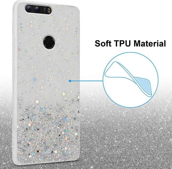Actual product image Cadorabo TPU cover with glitter for Honor 8 / 8 PREMIUM (Fee 8 Premium)