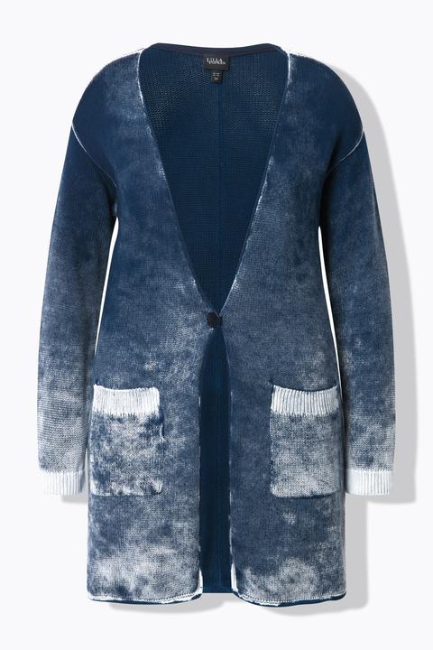 Produktbild Ulla Popken Strickjacke, V-Ausschnitt, Knopfverschluss, Langarm (54)