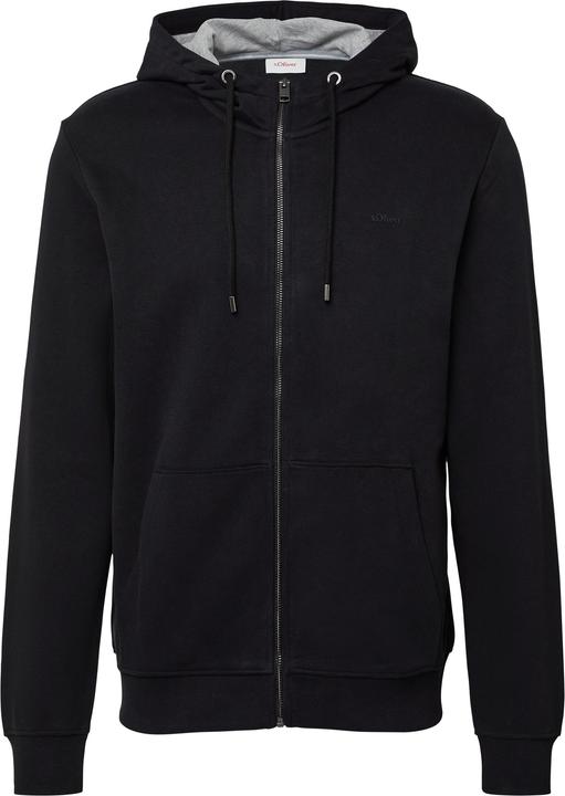 Produktbild s.Oliver Sweatshirt Jacke Sweatshirt-Jacke mit Kapuze und Logo (S)