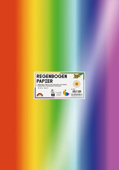 Produktbild Folia Regenbogenpapier einseitig 100g/m², 35x50cm (100 g/m²)