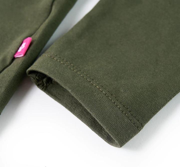 Produktbild vidaXL Kinder-Langarmshirt Khaki 116,Material: 95 % Baumwolle. 5 (116)