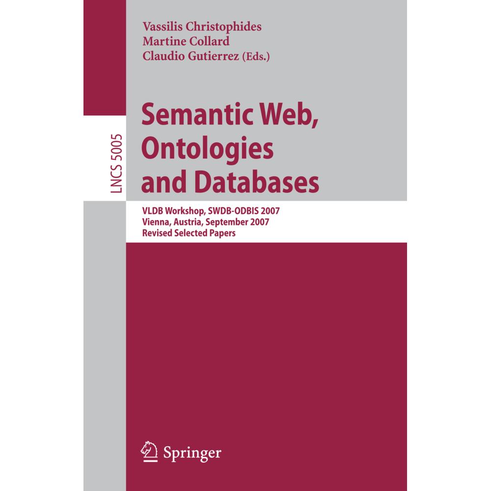 Semantic Web, Ontologies and Databases, Fachbücher von Claudio Gutierrez, Martine Collard, Vassilis Christophides
