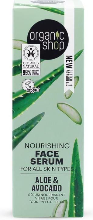 Immagine prodotto Organic Shop Siero viso idratante per tutti i tipi di pelle Avocado e aloe (30 ml) (30 ml)