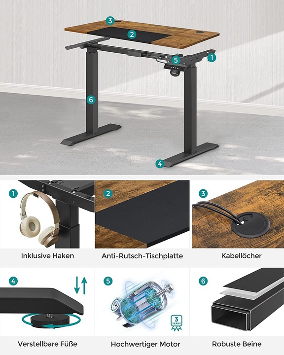 Actual product image Songmics Work (140 x 60 x 120 cm)