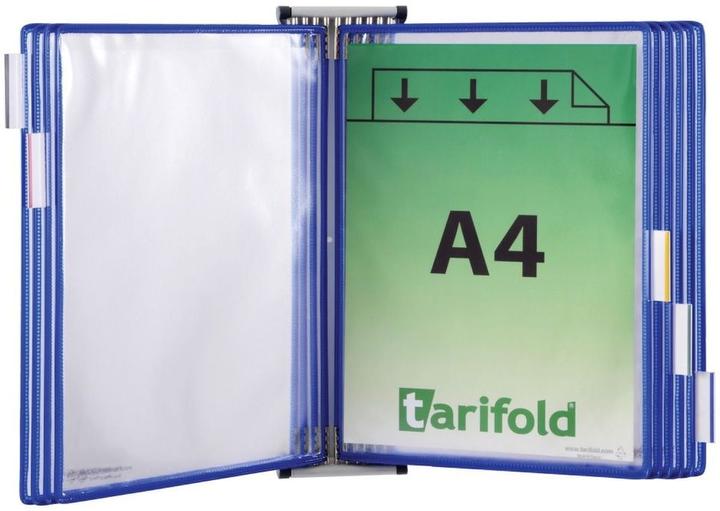 Productafbeelding Tarifold Wand display bord systeem 414101 DIN A4 blauw met 10 display borden (A4, 10x)