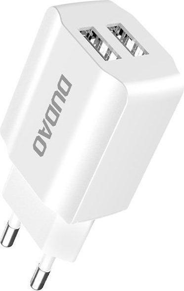 Produktbild Dudao EU charger 2 x USB 2.4A 5V DC white (12 W)