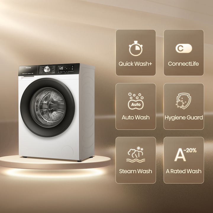 Image du produit Hisense WD3S8043BW3 Lave-linge séchant posable 8Kg