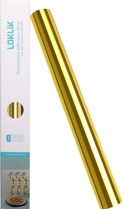Actual product image Loklik Permanent Adhesive Vinyl Mirror Metallic - Gold