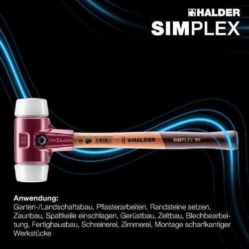 Actual product image Halder SIMPLEX soft-face hammer 80 SUPERPLASTIC TE SIMPLEX-S (2660 g)