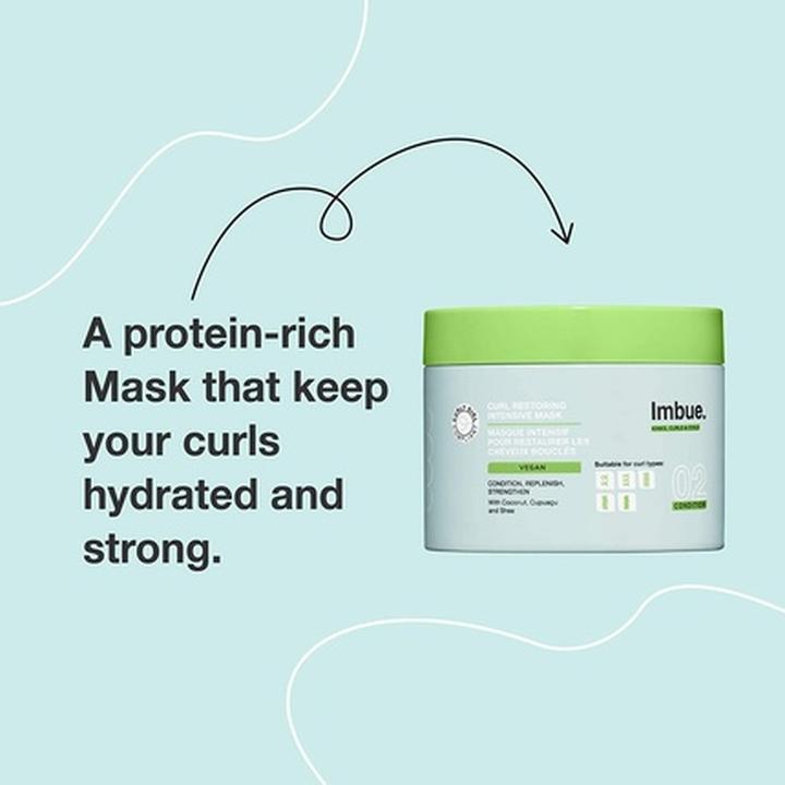 Immagine prodotto Imbue Curl Restoring Intensive Protein Mask 300ml - Vegano e amico delle ragazze ricce (340 ml)