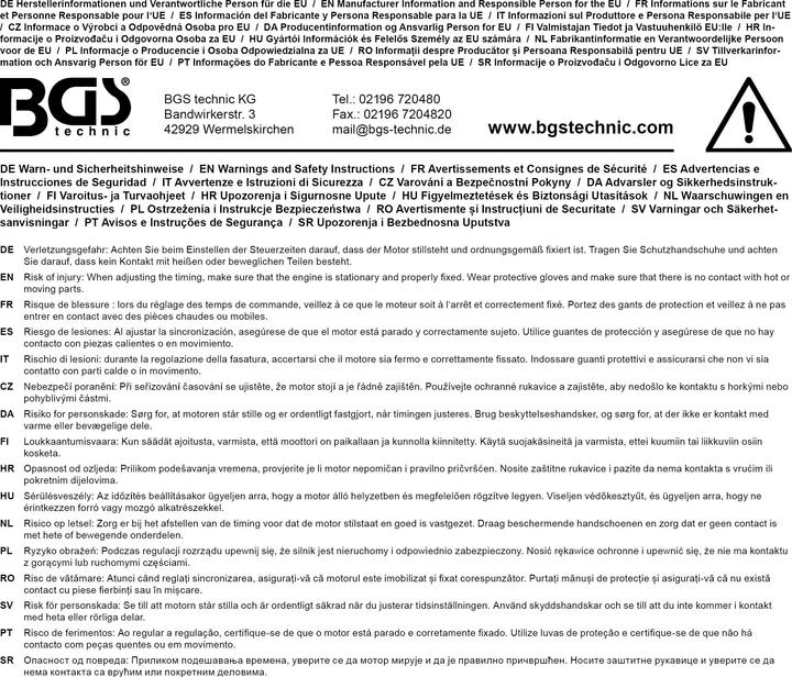 Immagine prodotto BGS Set di strumenti per la regolazione del motore | per iniettore pompa VAG 2.5 / 4.9D / TDI