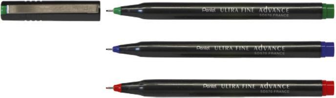 Actual product image Pentel Fiber pen Ultra Fine Advance (Green, 1x)
