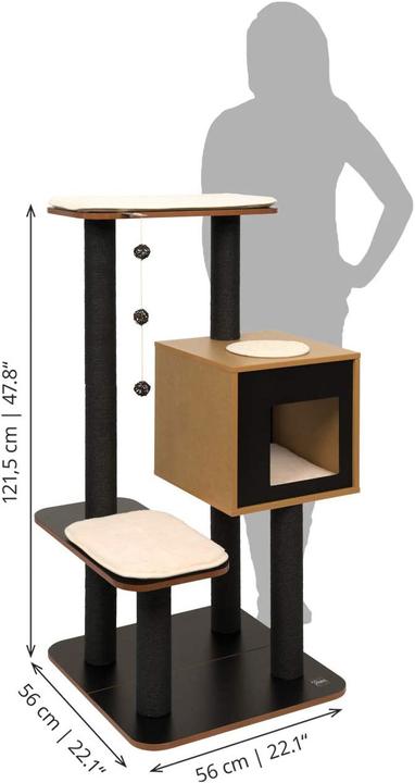 Productafbeelding Vesper V-hoge basis (121.50 cm, Bruin, Beige)