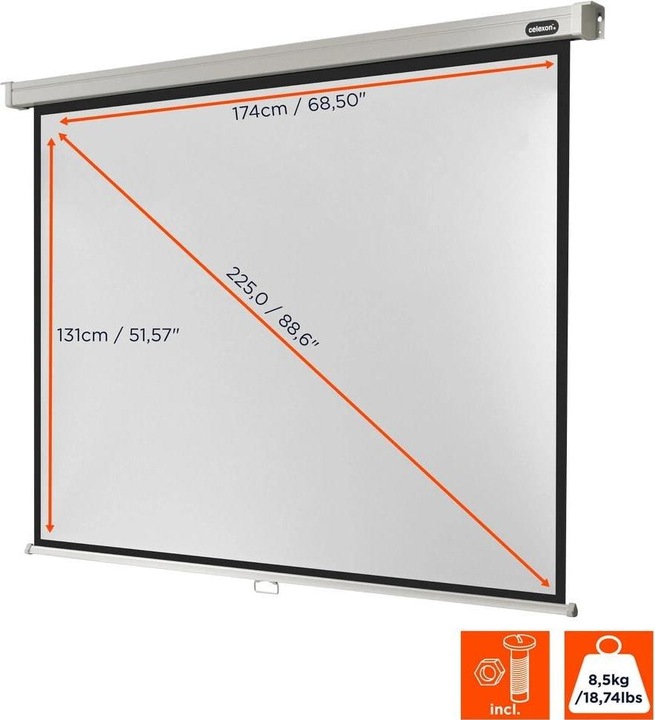 Immagine prodotto Celexon Rollo Professional, schermo, 4:3 (88.58", 4:3)
