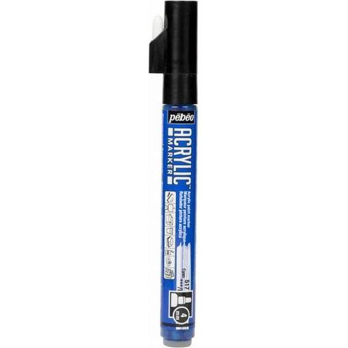 Thumbnail - Pebeo, Marker, Acrylic Marker Medium Rundspitze 4mm (Zyanblau, 4 mm)