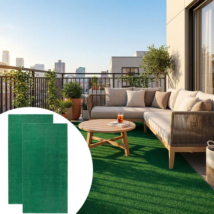 Image du produit Casativo 2er-Set Kunstrasenteppich, hellgrün, 100 x 200 cm (2x, 100 x 200 cm)