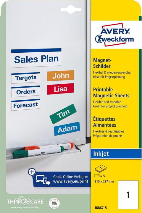 Actual product image Avery J8867 - magnetiske etiketter - 5
