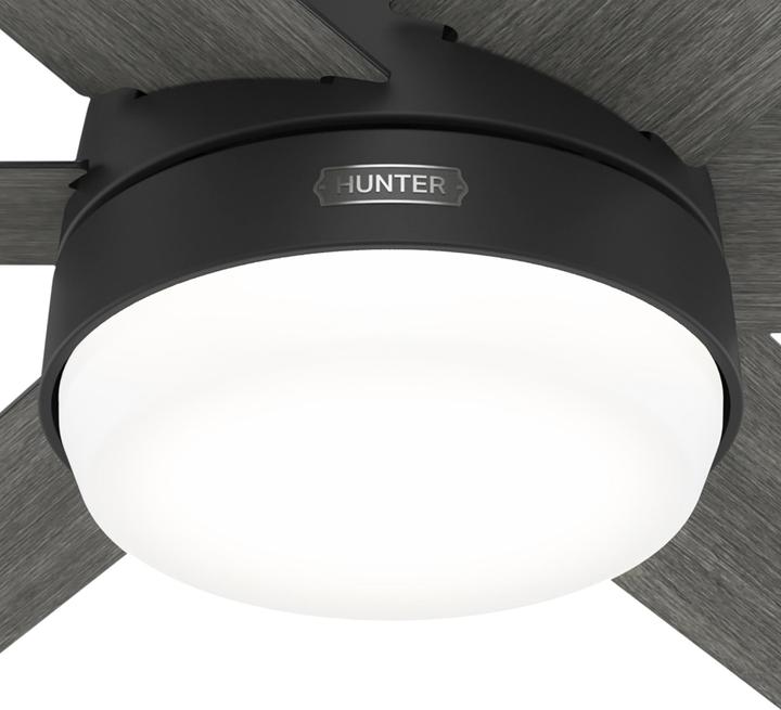 Produktbild Hunter Fans DC Deckenventilator Arete Schwarz mit Licht & Fernbedienung (42.70 dB)