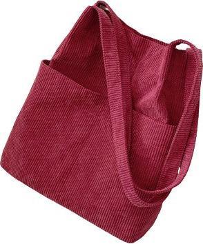 Only-Bags.Store Cord Tote Umhängetasche, Tragetasche, IPad Buch Tasche, Geschenk Tasche, Tote Taschen Ästhetik