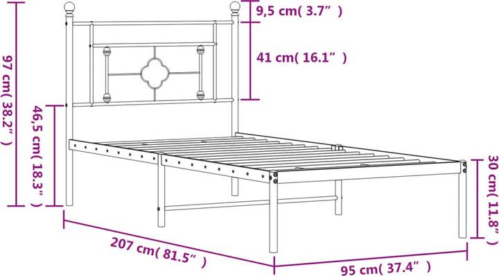 Image du produit vidaXL Bettgestell (90 x 200 cm)