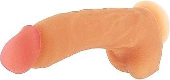 Actual product image SexFlesh Girthy George Dildo with Suction Cup - 9 inch - Flesh
