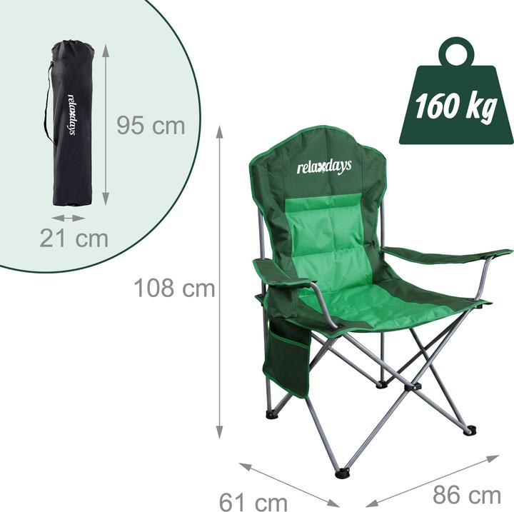 Actual product image Relaxdays camp chair