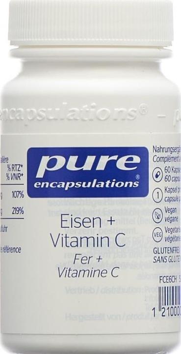 Produktbild Pure encapsulations Eisen & Vitamine C (30 Stück, Kapseln, 40 g)