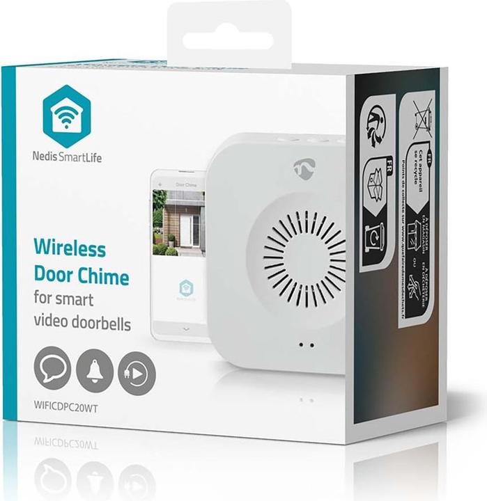 Actual product image Nedis SmartLife Chime | 433 MHz | Accessories for: WIFICDP10GY / WIFICDP30WT / WIFICDP40CWT | Battery Bet (Wireless)