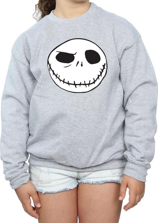 Actual product image Disney Girls Nightmare Before Christmas Jack's Big Face Sweatshirt (128)