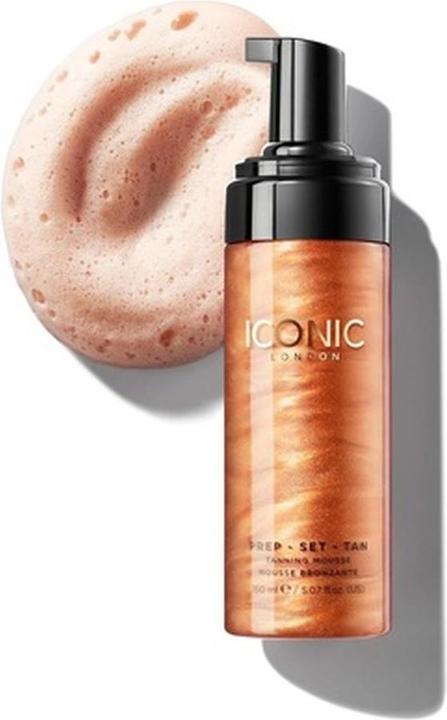 Immagine prodotto Iconic London Mousse abbronzante Prep Set per una pelle baciata dal sole e un colorito bronzeo a lunga durata (Schiuma autoabbronzante)
