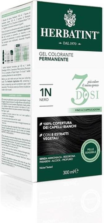 Produktbild Herbatint Permanentes Farbgel 1N Schwarz 300ml (1N Schwarz)