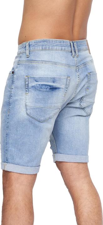 Actual product image Crosshatch Mens Riptrey Abraised Denim Shorts (34)