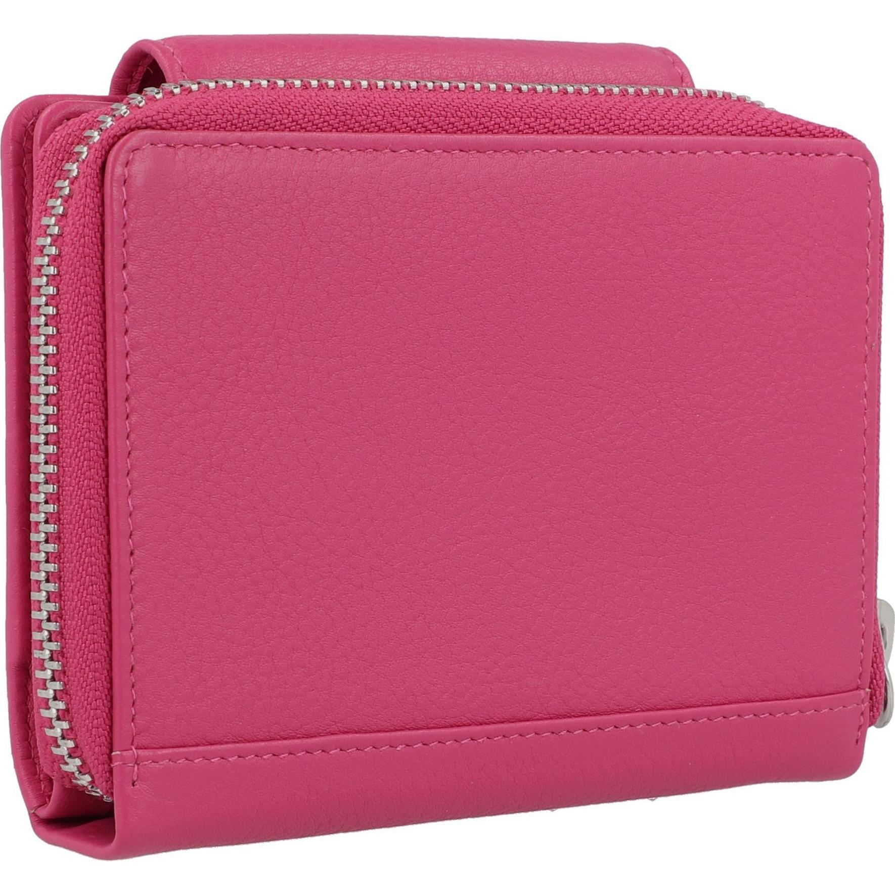 Thumbnail - Braun Büffel, Damen, Portemonnaie, Joy Geldbörse RFID Schutz Leder 12 cm, Rosa