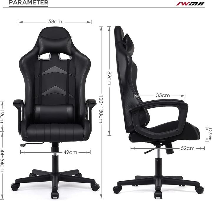 Image du produit IWMH Chaise de jeu noire