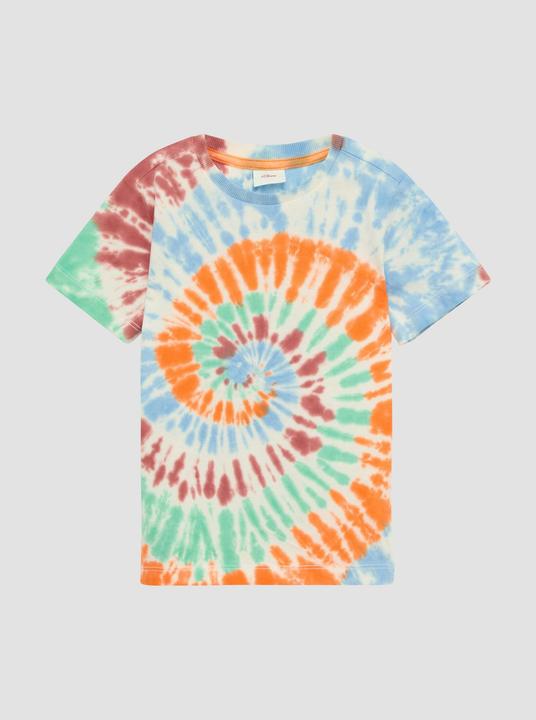 Actual product image S.Oliver T-Shirt T-Shirt aus Baumwolle mit Batikeffekt (92)