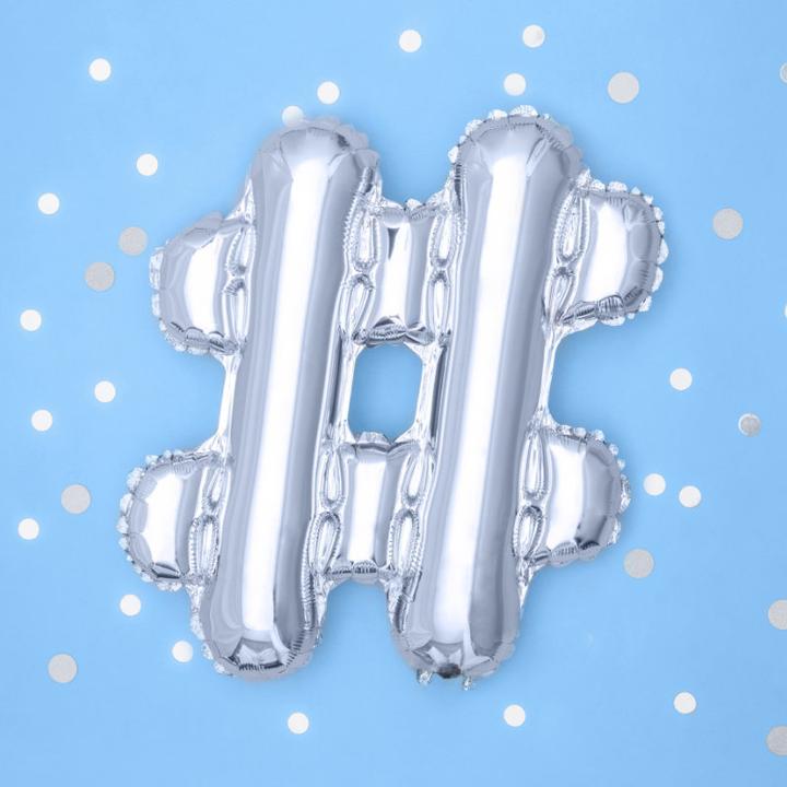 Produktbild Partydeco Ballon "Hashtag" in Silber (1 x)